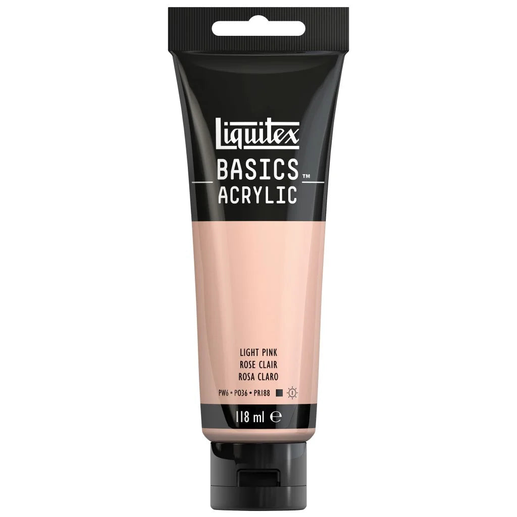 LIQUITEX BASICS ACRYLIC COLOUR - TUBE OF 118 ML - LIGHT PINK (810)