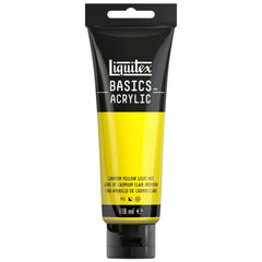 LIQUITEX BASICS ACRYLIC COLOUR - TUBE OF 118 ML - CADMIUM YELLOW LIGHT HUE (159)