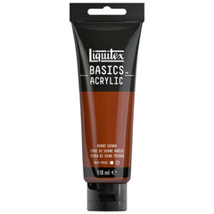 LIQUITEX BASICS ACRYLIC COLOUR - TUBE OF 118 ML - BURNT SIENNA (127)