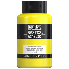 LIQUITEX BASICS ACRYLIC COLOUR - JAR OF 400 ML - CADMIUM YELLOW LIGHT HUE (159)