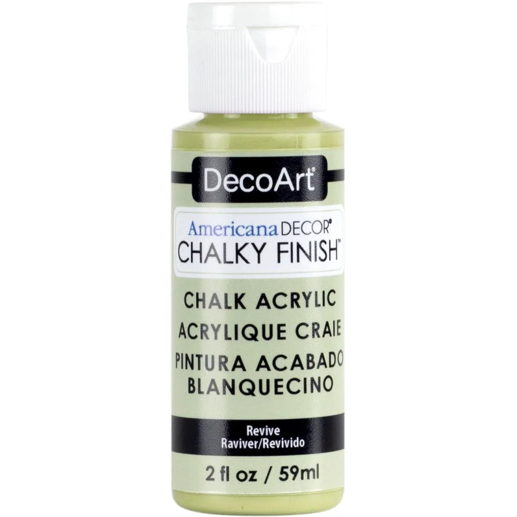 DECOART AMERICANA DÉCOR - CHALKY FINISH - ULTRA MATTE PAINT - 59 ML (2 OZ) BOTTLE - REVIVE (33)