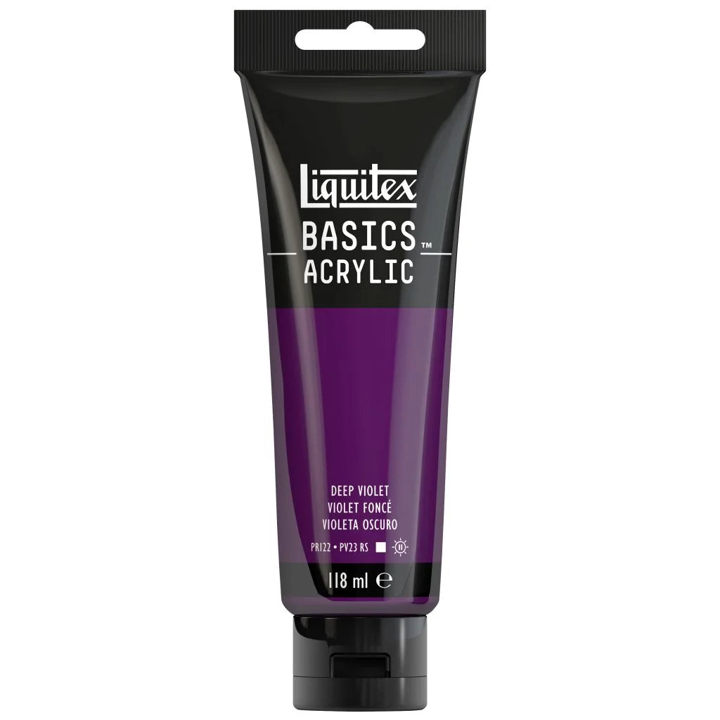 LIQUITEX BASICS ACRYLIC COLOUR - TUBE OF 118 ML - DEEP VIOLET (115)