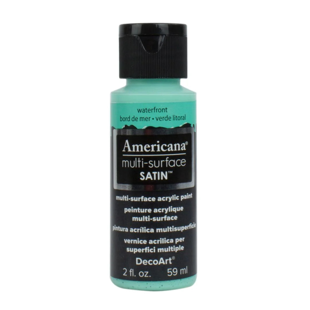 DECOART AMERICANA MULTI SURFACE SATIN ACRYLIC PAINT - 59 ML (2 OZ) - WATERFRONT (566)