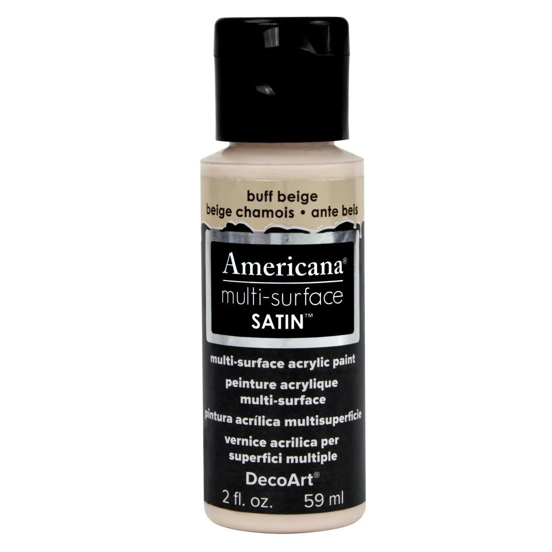 DECOART AMERICANA MULTI SURFACE SATIN ACRYLIC PAINT - 59 ML (2 OZ) - BUFF BEIGE (509)