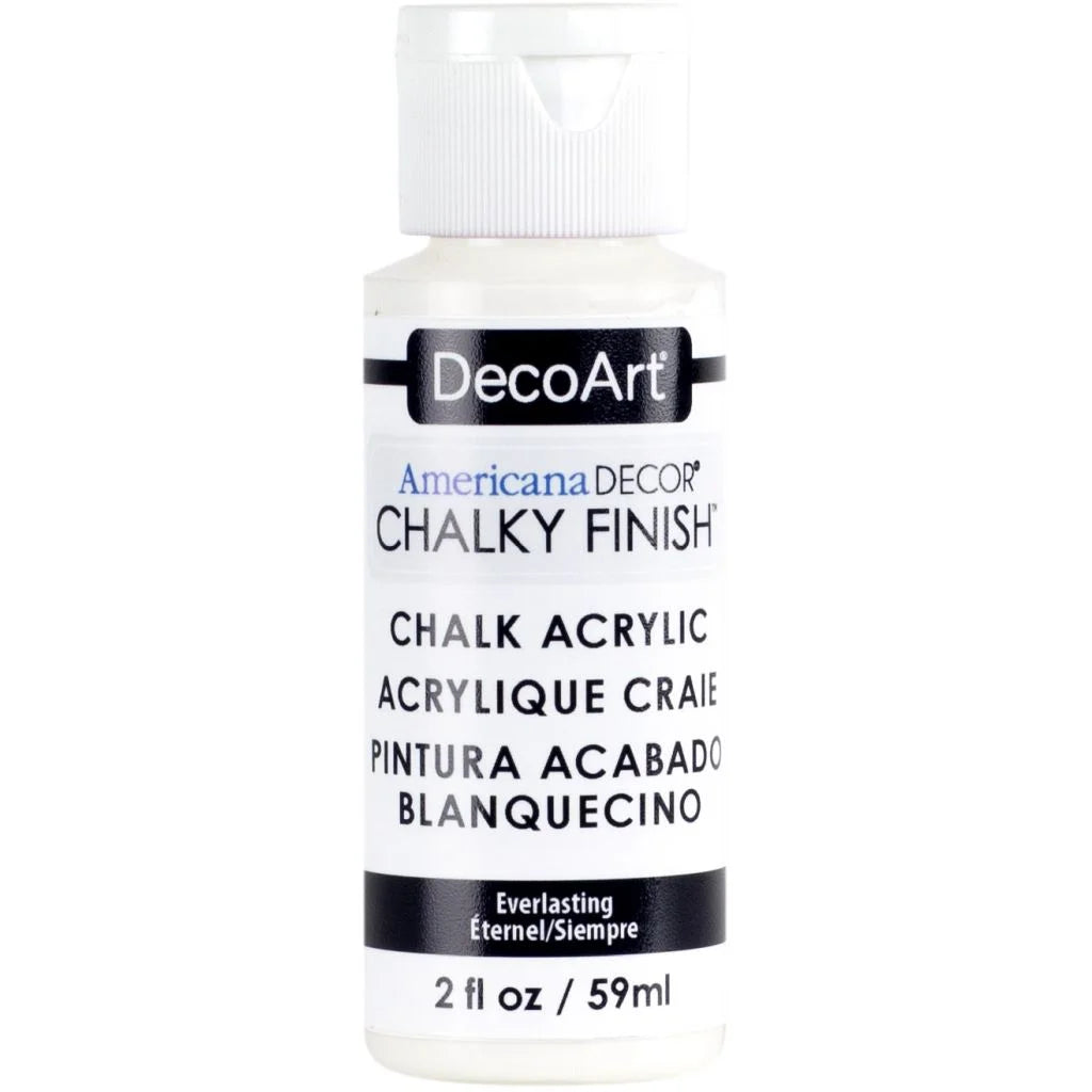 DECOART AMERICANA DÉCOR - CHALKY FINISH - ULTRA MATTE PAINT - 59 ML (2 OZ) BOTTLE - EVERLASTING (01)