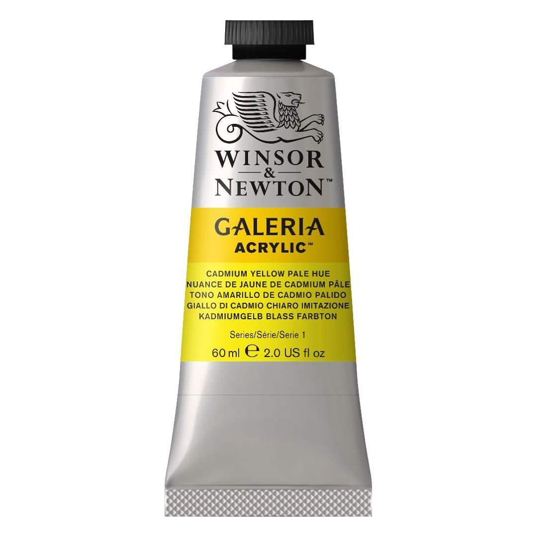 WINSOR & NEWTON GALERIA ACRYLIC COLOUR - TUBE OF 60 ML - CADMIUM YELLOW PALE HUE (114)