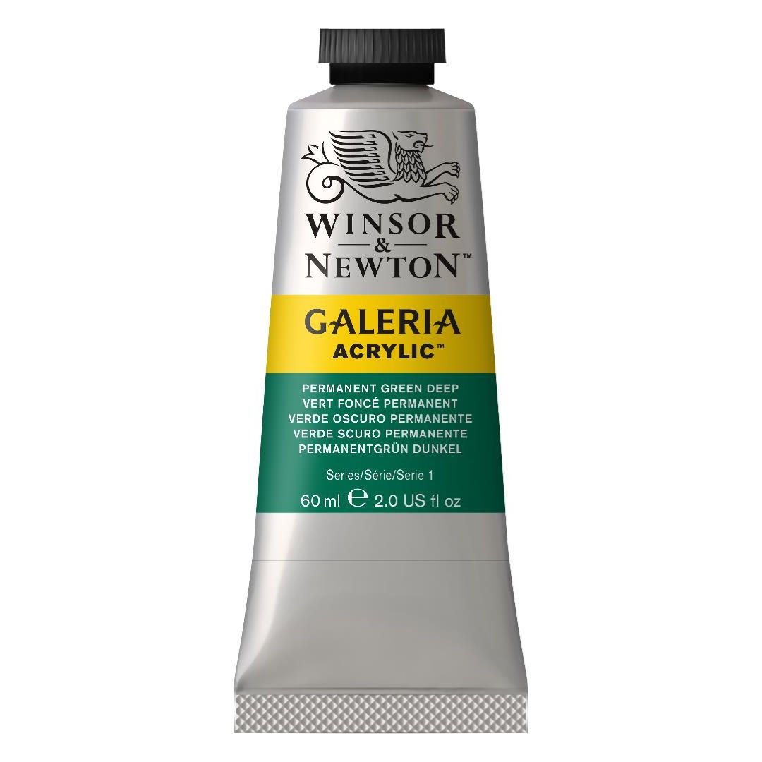 WINSOR & NEWTON GALERIA ACRYLIC COLOUR - TUBE OF 60 ML - PERMANENT GREEN DEEP (482)