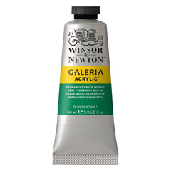 WINSOR & NEWTON GALERIA ACRYLIC COLOUR - TUBE OF 60 ML - PERMANENT GREEN MIDDLE (484)