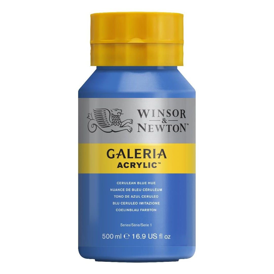 WINSOR & NEWTON GALERIA ACRYLIC COLOUR - JAR OF 500 ML - CERULEAN BLUE HUE (138)