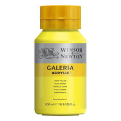 WINSOR & NEWTON GALERIA ACRYLIC COLOUR - JAR OF 500 ML - LEMON YELLOW (346)