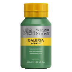 WINSOR & NEWTON GALERIA ACRYLIC COLOUR - JAR OF 500 ML - PERMANENT GREEN MIDDLE (484)