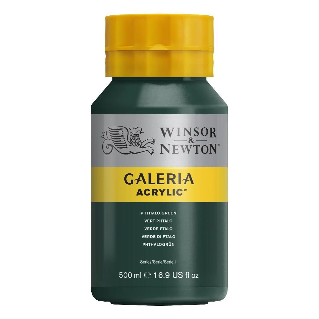 WINSOR & NEWTON GALERIA ACRYLIC COLOUR - JAR OF 500 ML - PHTHALO GREEN (522)