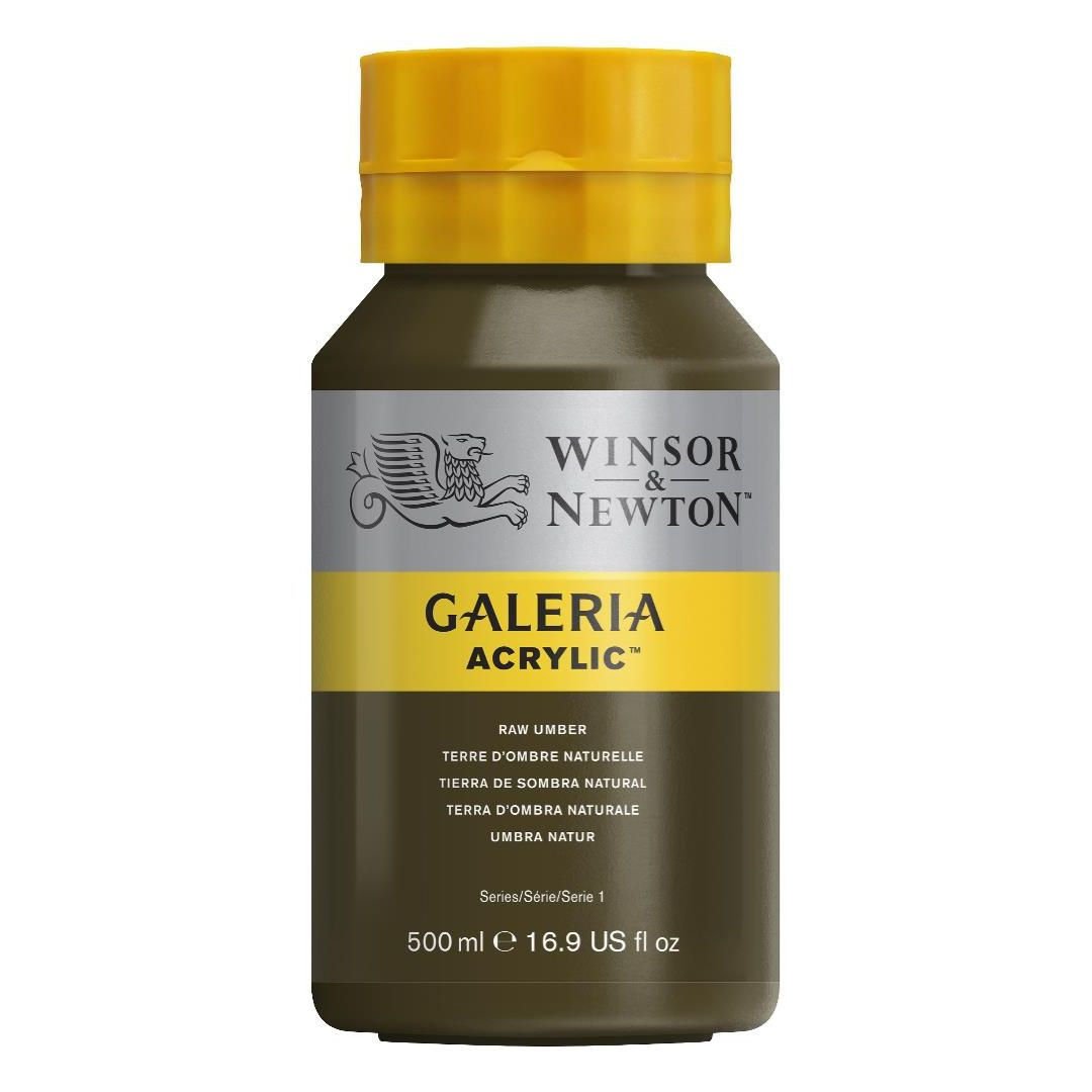 WINSOR & NEWTON GALERIA ACRYLIC COLOUR - JAR OF 500 ML - RAW UMBER (554)