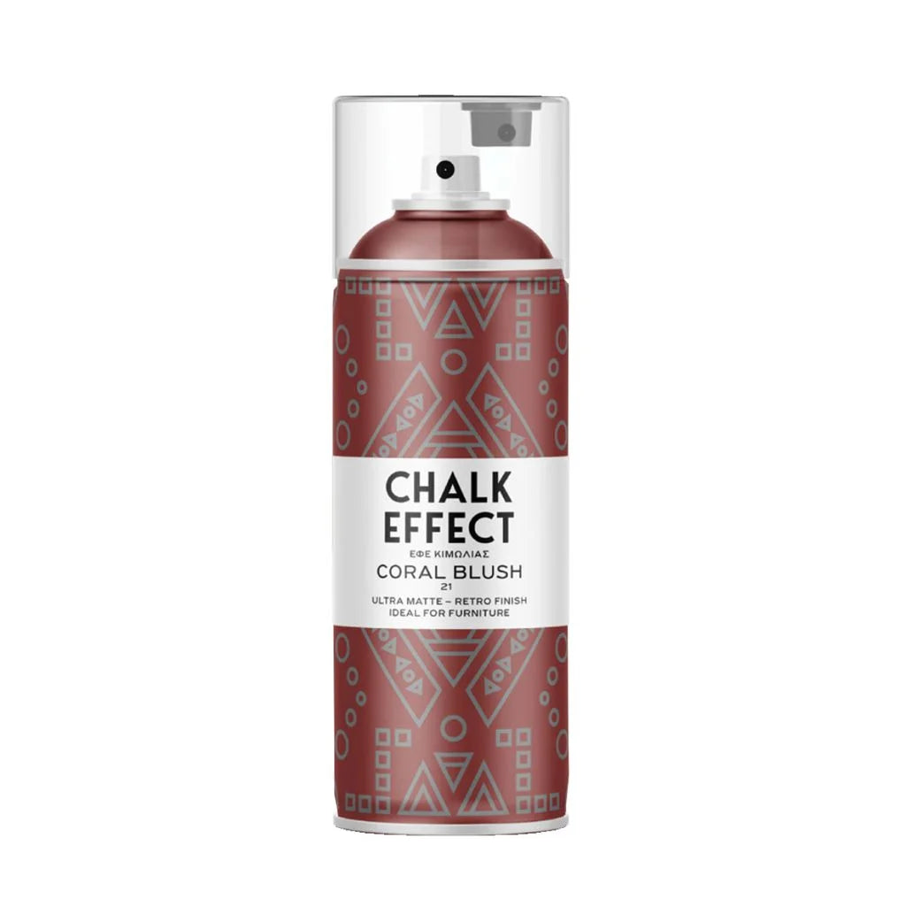 COSMOS CHALK EFFECT ACRYLIC PAINT - ULTRA MATTE RETRO FINISH - 400 ML CAN - CORAL BLUSH (N21)