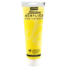 PEBEO HIGH VISCOSITY STUDIO ACRYLICS - OPAQUE PRIMARY YELLOW (48) - TUBE OF 250 ML