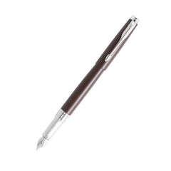 Parker Aster Matte Brown Chrome Trim Fountain Pen Medium Nib