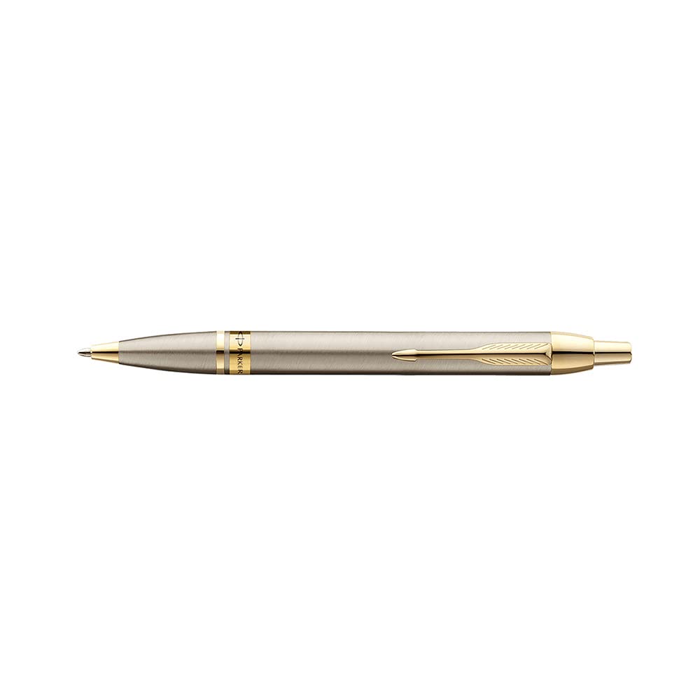 Parker Odyssey Brushed Metal Gold Trim Ballpoint Pen