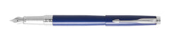 Parker Aster Matte Blue Chrome Trim Fountain Pen | Body Color - Blue | Ink Color - Blue