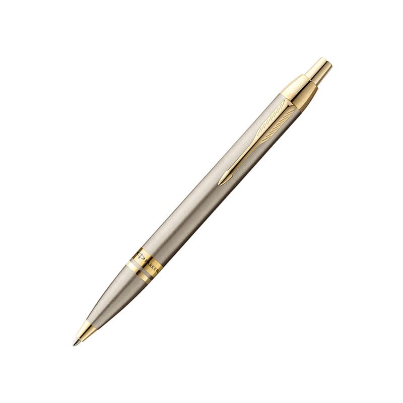 Parker Odyssey Brushed Metal Gold Trim Ballpoint Pen