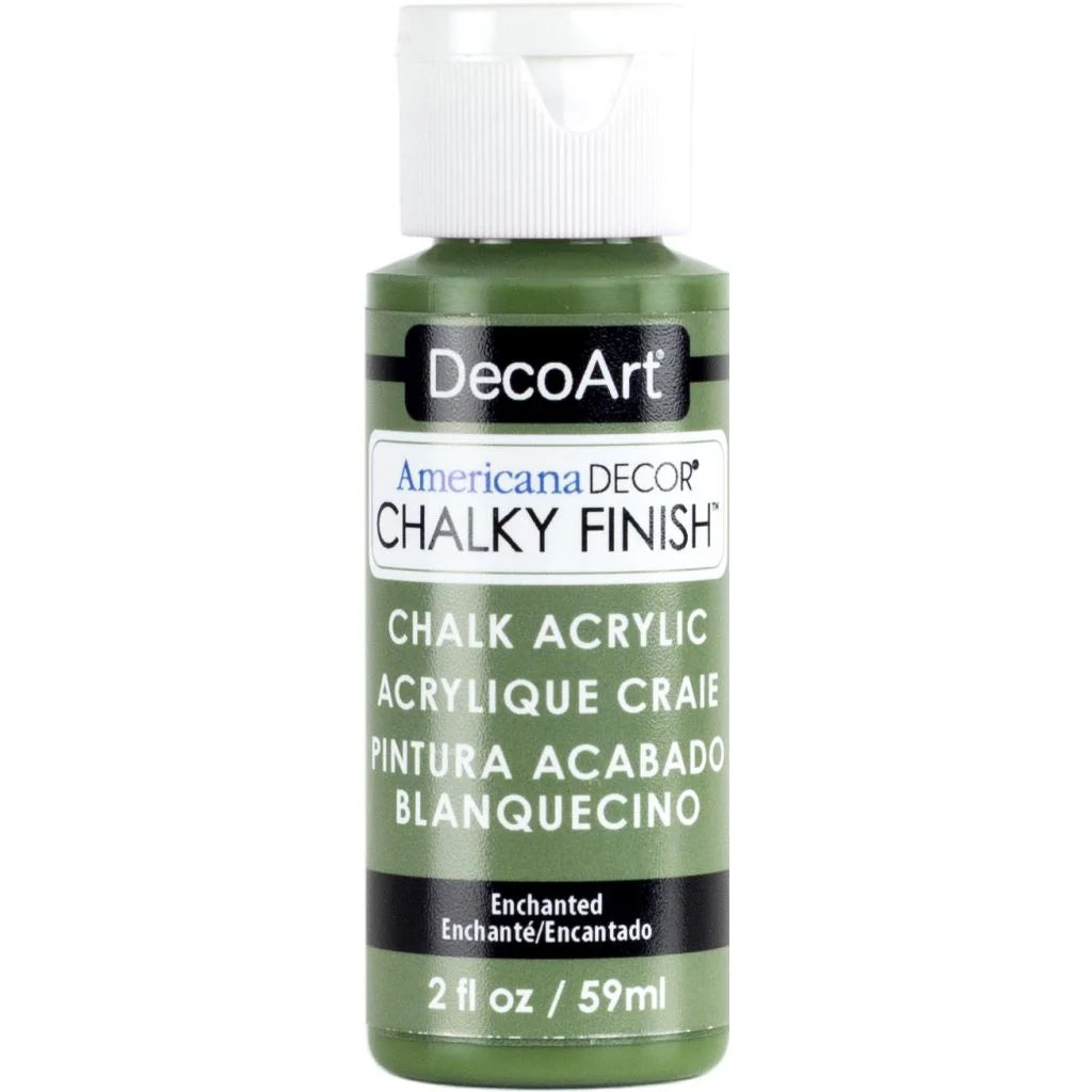 DECOART AMERICANA DÉCOR - CHALKY FINISH - ULTRA MATTE PAINT - 59 ML (2 OZ) BOTTLE - ENCHANTED (16)