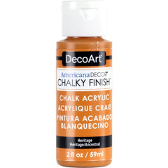 DECOART AMERICANA DÉCOR - CHALKY FINISH - ULTRA MATTE PAINT - 59 ML (2 OZ) BOTTLE - HERITAGE (09)