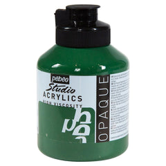 PEBEO HIGH VISCOSITY STUDIO ACRYLICS - HOOKER'S GREEN (44) - JAR OF 500 ML