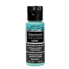 DECOART AMERICANA MULTI SURFACE SATIN ACRYLIC PAINT - 59 ML (2 OZ) - COASTAL WATERS (523)