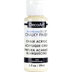 DECOART AMERICANA DÉCOR - CHALKY FINISH - ULTRA MATTE PAINT - 59 ML (2 OZ) BOTTLE - LACE (02)