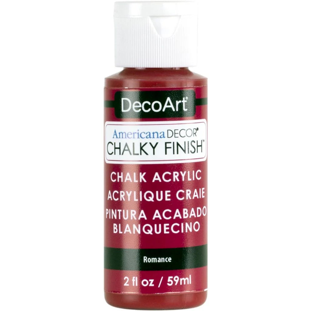 DECOART AMERICANA DÉCOR - CHALKY FINISH - ULTRA MATTE PAINT - 59 ML (2 OZ) BOTTLE - ROMANCE (06)