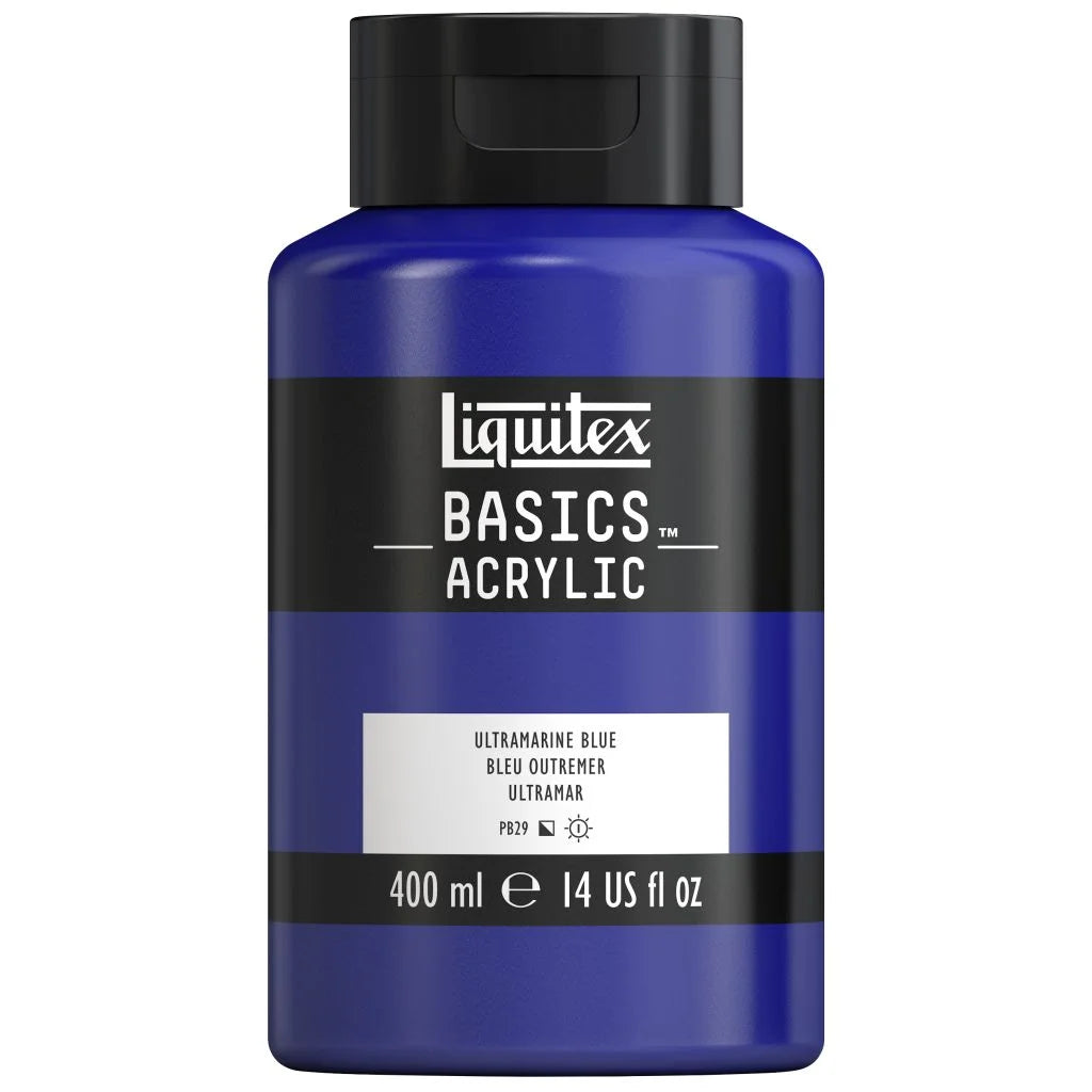 LIQUITEX BASICS ACRYLIC COLOUR - JAR OF 400 ML - ULTRAMARINE BLUE (380)