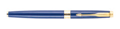 Parker Aster Matte Blue Gold Trim Medium Nib Fountain Pen | Body Color - Blue | Ink Color - Blue