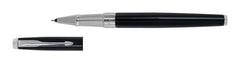 Parker Aster Chrome Trim Roller Ball Pen | Body Color - Black | Ink Color - Blue