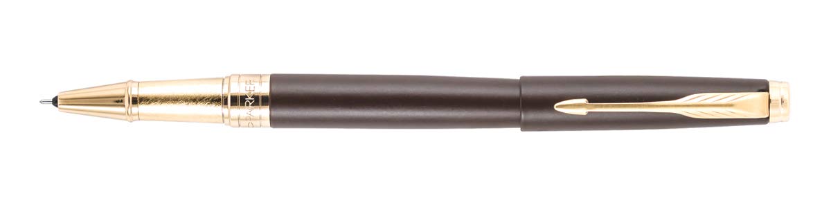 Parker Aster Matte Brown Gold Trim Rollerball Pen (Brown)