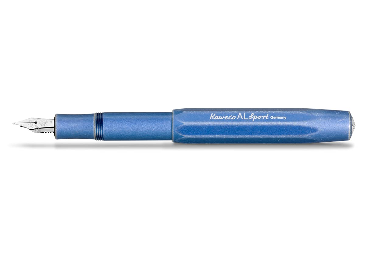 Kaweco AL Sport Stonewashed Fountain Pen-Blue (Medium Nib)