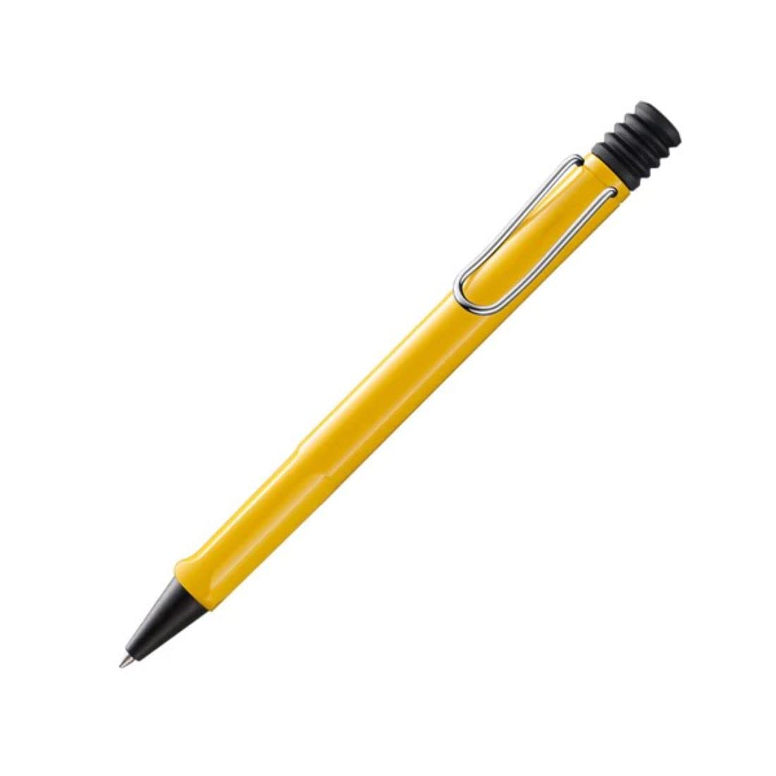 Lamy Safari 218 Medium Nib Ball Pen Box Pack | Sturdy Plastic, Yellow Body | Metal Clip, Chromium-Plated Steel Nib | With Ink Cartridge T 10 & Converter Z 28 | Black Ink, Pack Of 1