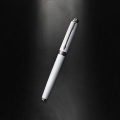 Parker Ambient White Chrome Trim Roller Ball Pen