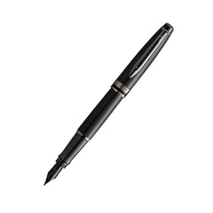 Waterman EXPERT METALLIC BLACK WITH RUTHENIUM TRIM FOUNTAIN PEN – MEDIUM NIB