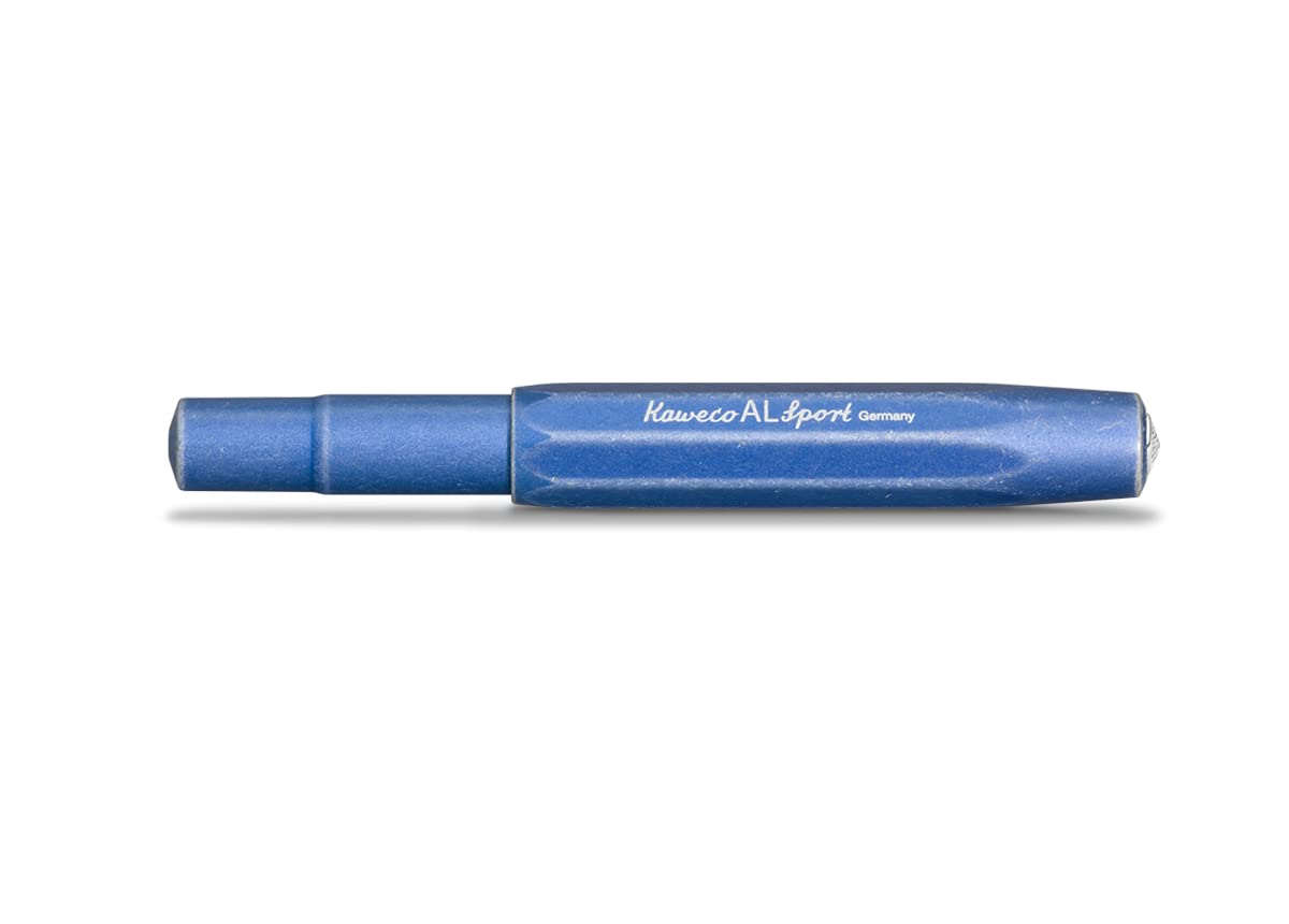 KAWECO AL SPORT STONEWASHED BLUE FOUNTAIN PEN, EXTRA FINE NIB