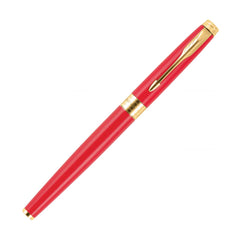 Parker Aster Matte Red Gold Trim Fountain Pen Medium Nib