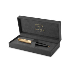 Parker 51 DELUXE BLACK WITH GOLD TRIM BALLPOINT PEN