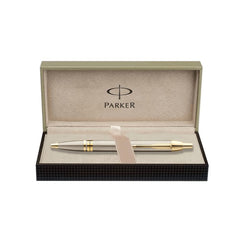 Parker Odyssey Brushed Metal Gold Trim Ballpoint Pen