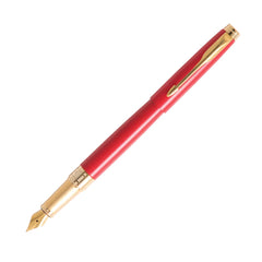 Parker Aster Matte Red Gold Trim Fountain Pen Medium Nib