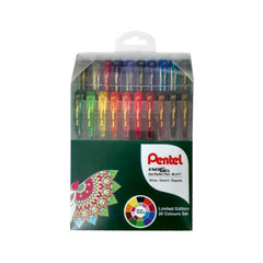 Pentel EnerGel Roller Gel Pen 0.7MM - Pack of 20 Assorted Colours