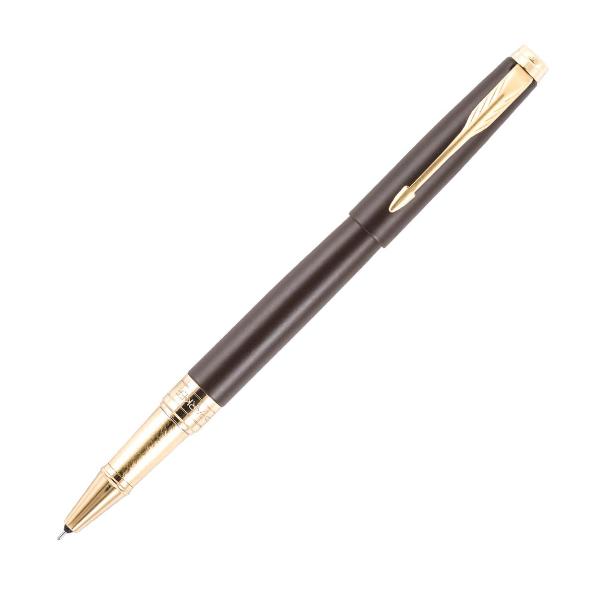 Parker Aster Matte Brown Gold Trim Rollerball Pen (Brown)