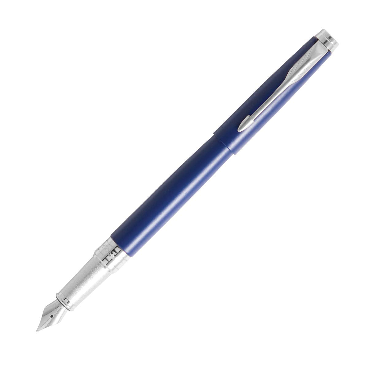 Parker Aster Matte Blue Chrome Trim Fountain Pen | Body Color - Blue | Ink Color - Blue