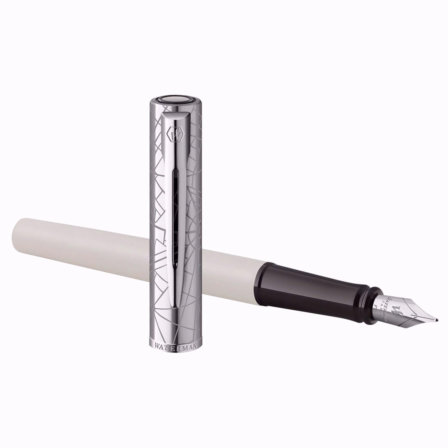 Waterman ALLURE DELUXE WHITE CT FOUNTAIN PEN – FINE NIB