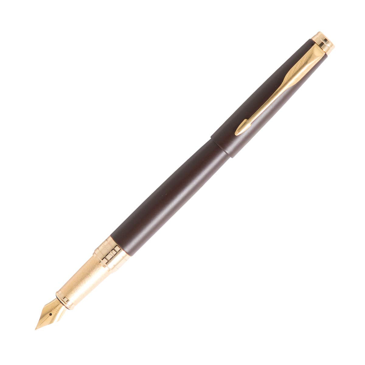 Parker Aster Matte Brown Gold Trim Fountain Pen | Body Color - Brown | Ink Color - Blue