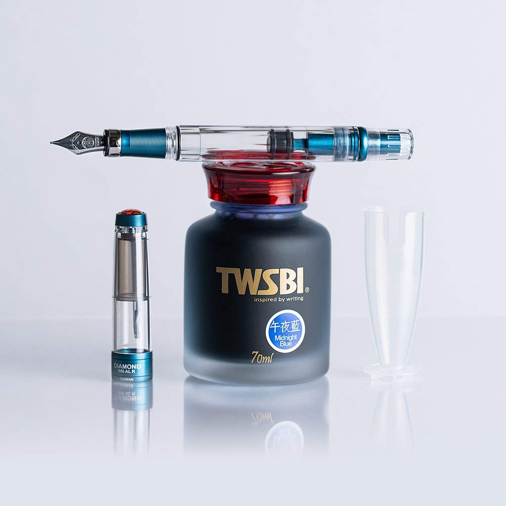 TWSBI Diamond 580 AL R Prussian Blue Fountain pen with Arista A6 Travel journal (MEDIUM)