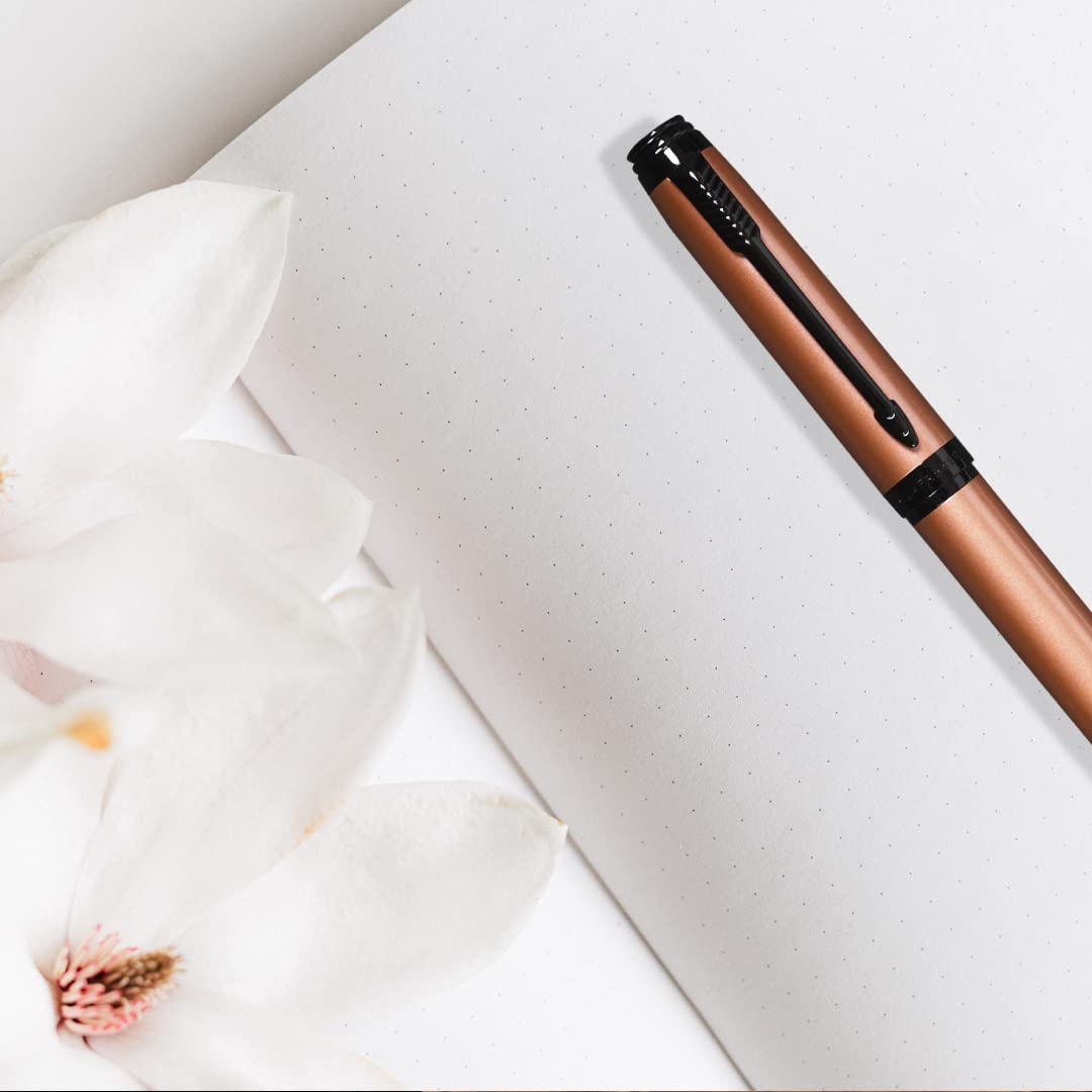 Parker Ambient Rose Gold Black Metal Trim Ball Pen