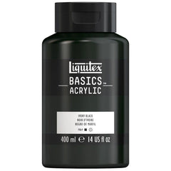 LIQUITEX BASICS ACRYLIC COLOUR - JAR OF 400 ML - IVORY BLACK (244)